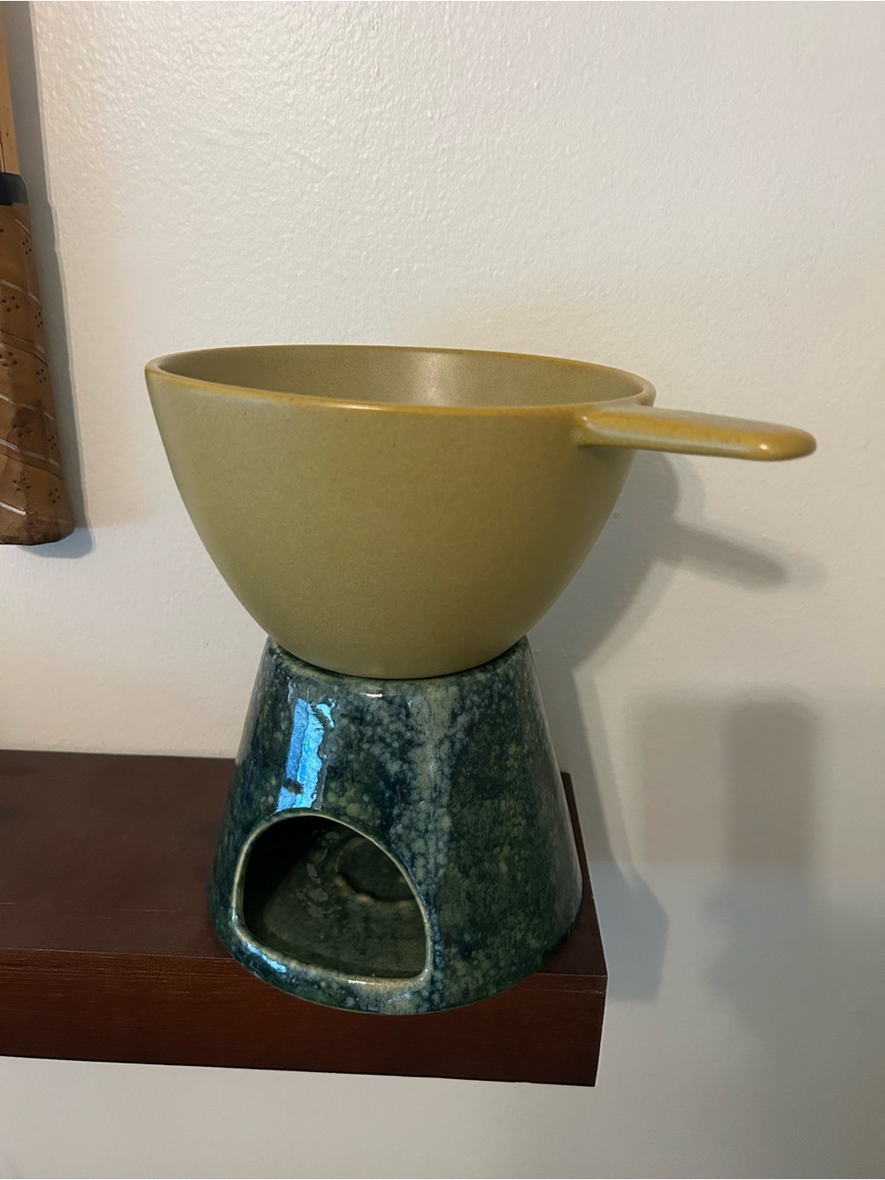 Urban Outfitters Ceramic Fondue Pot with Handle